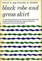 BLACK ROBE AND GRASS SKIRT