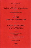 CHOIX DE TEXTES, No.1. - March 1917, No.10. - Juillet 1925