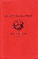 PEABODY MUSEUM OF SALEM.  REPORT OF THE DIRECTOR 1978