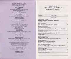 THE FIRST HISTORY OF AUSTRALIA  (In RAHS - Volume 79, Parts 1 & 2, 1993)