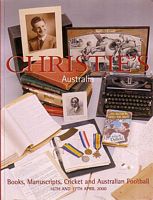 BOOKS, MANUSCRIPTS, CRICKET AND AUSTRALIAN FOOTBALL