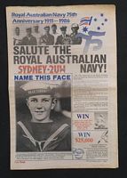 ROYAL AUSTRALIAN NAVY 75TH ANNIVERSARY 1911-1986 - SYDNEY 2UW,  SALUTE THE ROYAL AUSTRALIAN NAVY!