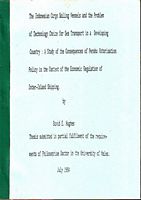 THE INDONESIAN SAILING CARGO and the Problem of Technology Choice for Sea Transport in a Developing Country: A Study of the Consequences of Perahu Motorisation Policy in the Context of the Economic Regulation of Inter-Island Shipping
