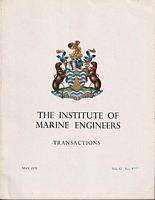 DEVELOPMENT OF A JAPANESE DESIGN OF MARINE STEAM TURBINE PLANT  (in Transactions of the Institute of Marine Engineers - Volume 82, No. 5, May 1970)