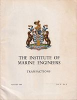 SOME CONSIDERATIONS BY A SHIPOWNER ON THE SELECTION OF MAIN PROPULSION MACHINERY FOR CARGO SHIPS  (in Transactions of the Institute of Marine Engineers - Volume 81, No. 8, August 1969)