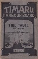 TIMARU HARBOUR BOARD, 1924 - Tide table for year and other information