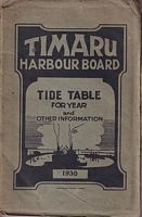 TIMARU HARBOUR BOARD, 1930 - Tide table for year and other information