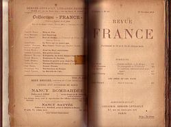 REVUE FRANCE: Le Cocher de Reims - Le Caporal Jones - Entente Cordiale - Le Berger - La Derni&egrave;re - R.F.C. - A la Campagne - D.S.O.