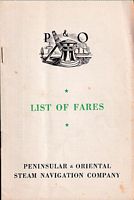 LIST OF FARES