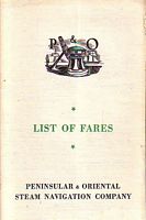 LIST OF FARES