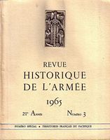 REVUE HISTORIQUE DE L'ARMEE - TERRITOIRES FRANCAIS DU PACIFIQUE