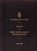 THE MARINE BOARD OF BURNIE: REPORTS ON PORT DEVELOPMENT INVESTIGATION - October 1959