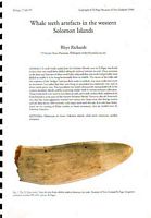 WHALE TEETH ARTEFACTS IN THE WESTERN SOLOMON ISLANDS  (in Tuhinga)