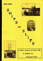 SHIPS ON SLIPS. A Condensed History of Peters Slip 1856 to 1992