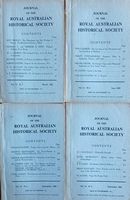 JOURNAL OF THE ROYAL AUSTRALIAN HISTORICAL SOCIETY - Vol. 51, 1965, Parts 1 to 4