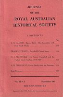 JOURNAL OF THE ROYAL AUSTRALIAN HISTORICAL SOCIETY - Vol. 53, Part 3, September 1967