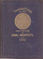 TRANSACTIONS OF THE INSTITUTION OF NAVAL ARCHITECTS.  Volume LXXIV - 1932