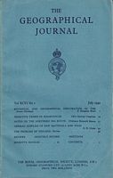 THE GEOGRAPHICAL JOURNAL - Volume: XCVI, No. 1 - 1940