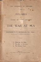 THE WAR AT SEA  (in Syllabus of a Course of three Lectures)