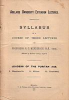 LEADERS OF THE PURITAN AGE  (in Syllabus of a Course of Three Lectures)