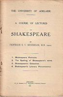 SHAKESPEARE  (a Course of Lectures)