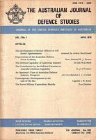 THE AUSTRALIAN JOURNAL OF DEFENCE STUDIES - Volume 2 (Nos. 1 & 2)
