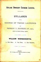 WILLIAM WORDSWORTH  (Syllabus of a Course of Three Lectures)