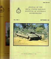 JOURNAL OF THE ROYAL UNITED SERVICES INSTITUTE OF AUSTRALIA - Volume 9 - Nos. 1 & 2