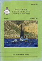 JOURNAL OF THE ROYAL UNITED SERVICES INSTITUTE OF AUSTRALIA - Volume 16, No. 1