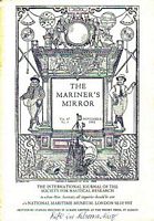 MARINER'S MIRROR [THE]. The Journal of the Society for Nautical Research - Volume  67, No. 4