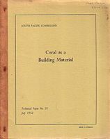 CORAL AS A BUILDING MATERIAL