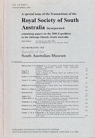 THE 2004 EXPEDITION TO THE ALTHORPE ISLANDS, SOUTH AUSTRALIA  (in Transactions of the Royal Society of South Australia)