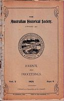 THE AUSTRALIAN HISTORICAL SOCIETY - Journal and Proceedings:  Vol. 2, Part 9 - 1904