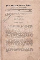 THE FIRST GRAIN  (in RAHS. -  Journal and Proceedings Vol XXV, Part I )