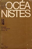 JOURNAL DE LA SOCIETE DES OCEANISTES,  Tome XXVII / No. 31