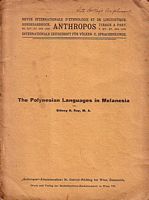THE POLYNESIAN LANGUAGES IN MELANESIA, with notes on the neighbouring Melanesian Languages  (in Anthropos)