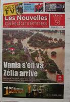 CYCLONE VANIA, Vendredi 14 Janvier 2011  (in Les Nouvelles Cal&eacute;doniennes)