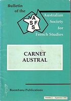 CARNET AUSTRAL / Bulletin of the Australian Society for French Studies - Nos. 1 to 4