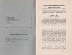 ROYAL AUSTRALIAN HISTORICAL SOCIETY - JOURNAL OF PROCEEDINGS -  Vol 45, Part 1, 1959