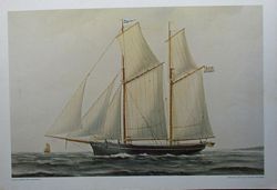 Brostrom's First Vessel: THE KETCH MATHILDA  (colour print)