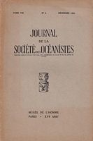 JOURNAL DE LA SOCIETE DES OCEANISTES - Tome VIII / No. 8