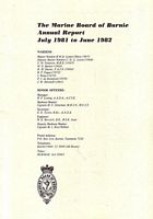 THE MARINE BOARD OF BURNIE - Annual Report July 1981 to June 1982