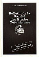 BULLETIN DE LA SOCIETE DES ETUDES OCEANIENNES - No. 278