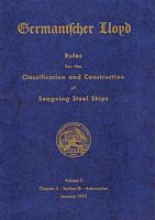 GERMANISCHER LLOYD - Rules for the Classification and Construction of Seagoing Steel Ships: Automation