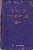 LLOYD'S CALENDAR  1962