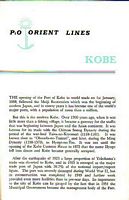 PORT OF CALL INFORMATION:  KOBE