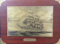 Segel Schulschiff "GORCH FOCK" SOUVENIR PLAQUE 
