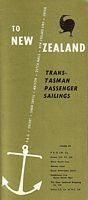 TO NEW ZEALAND - Trans-Tasman Passenger Sailings