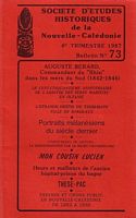 BULLETIN DE LA SOCIETE D'ETUDES HISTORIQUES DE LA NOUVELLE-CALEDONIE (S.E.H. No. 73)