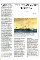 THE STEAM YACHT "LUCINDA" / THE LUCINDA WEEKEND